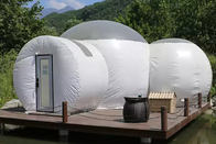 PVC Bubble Tent House With Bedroom Outdoor Camping Hotel White Half Clear Protecting Privacy Inflatable Tents Room