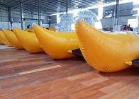 Banana Boat Inflatable 0.9mm PVC 3 Person Blow Up Water Toys For Lake And Sea