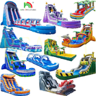 Customized Inflatable Slides Inflatable Water Slide wet Dry Slide With Swimming Pool