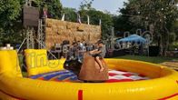 Outdoor Playground Inflatable Bull Pool Ride On Electric Bull With 0.55mm PVC Tarpaulin