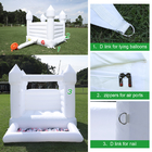 Commercial Party Rental Inflatable Bouncer Castle Jumper Bounce House White Bouncy Castle With Pool