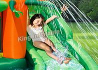 Tropical Play Center Jump Castle / Inflatable Water Slide For Kids In Summer