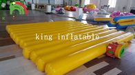 Heat Sealed Yellow Inflatable Water Toys / PVC L 4.5m * D 0.3m Gateway / Marker Buoys