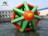 Colorful 3 * 2.8m Blow Up Water Wheel PVC Tarpaulin Toy For Adult / Kids Summer Use