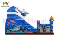 Digital Print Vivid Ocean Park Theme PVC Inflatable Dry Slide With CE Approved Blower