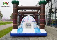 0.55mm PVC Ice And Snow World Inflatable Sports Games / Amazing Design Obstacle Course