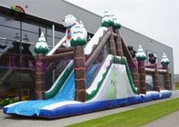 0.55mm PVC Ice And Snow World Inflatable Sports Games / Amazing Design Obstacle Course