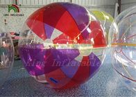1mm PVC Stripe Color Inflatable Walk On Water Ball in Transparent