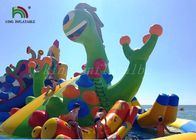 Amazing Cartoon Monster Plato PVC Blow Up Water Slide With 15m Dia Pool