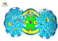 Giant Inflatable land Water Parks With Slide Two Swimming Pool For outdoor