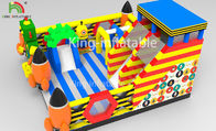 Children Inflatable Jumping Castle Robot Model With Slide 2 Year Warranty
