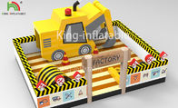 10 m x 8 m Yellow Inflatable Amusement Park Forklift Theme Jumper Bounce House For Kids Party