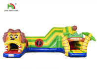 PVC Outdoor Lion Carton Bounce Obstacle Course 6.5*5.5*3.2m