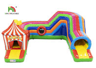 0.55mm Plato PVC Inflatable bouncy castle with slide For Party Rental