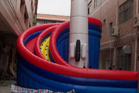 Rotating Inflatable Water Slide With Rocket Outdoor Moonwalk Waterslide Sliding Fun