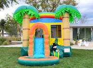 Inflatable Coconut Tree Water Slide Bounce House For Holiday Event