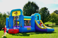 Blue Inflatable Pvc Bounceland Pop Star Slide Bounce House For Kids