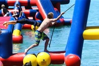 Customized Inflatable Water Park Equipments Floating Obstacle Course