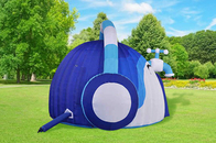 Customized Blue Inflatable Headset Dome Event Tent For Commercial