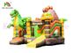 Dinosaur Theme PVC Blow Up Bouncy Castle With Slide Jungle Adventure For Kids