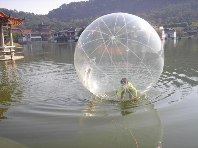 Clear PVC 2m Inflatable Aqua Ball / Water Ball With TiZip For Kids And