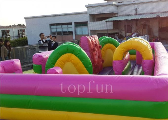 Plato PVC tarpaulin , inflatable amusement park Obstacle Game for kids