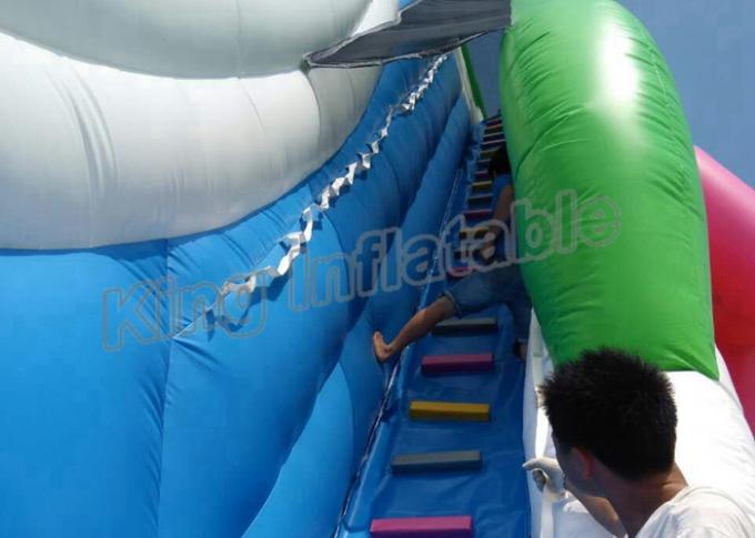 Custom Exciting Flying Water Slide Inflatable PVC With Blower