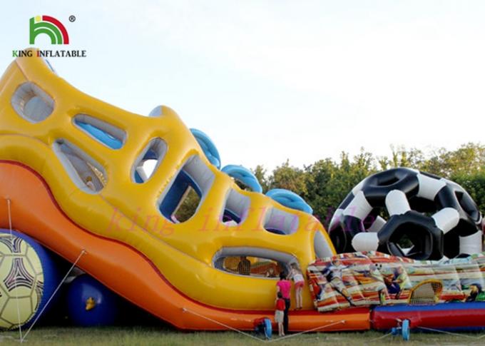 Multicolored Inflatable Amusement Park Football Combo Playground With ...