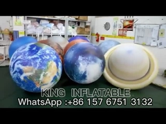 Giant Inflatable Planets Globe Advertising Decoration Balloon With Led