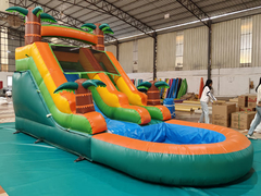 Outdoor Water Slides Tropical Jungles Inflatable Water Slide for Kids