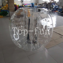 No Toxicity large inflatable belly bumper ball , Blue Inflatable Toy bubble bumper balls for kids