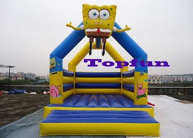 Inflatable Trampoline With SpongeBob Squarepants For Kids Party / Jumping Castle