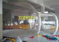 Transparent 0.8mm PVC Inflatable Bubble Tent With Tunnel For Exhibition