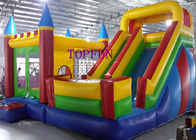 Outdoor Amusement Park 6 x 5 m PVC Tarpaulin Inflatable Bouncy Castle With Slide