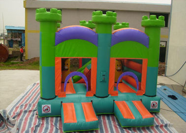 Oxford Fabric Inflatable Commercial Bounce Houses With Slide For Kids