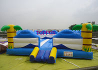 OEM PVC Tarpaulin 5 x 5 m Inflatable Bounce House With Tree Column