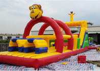 CE Commercial 0.55mm PVC Tarpaulin Obstacle Course With Money Arch N Deer Slide