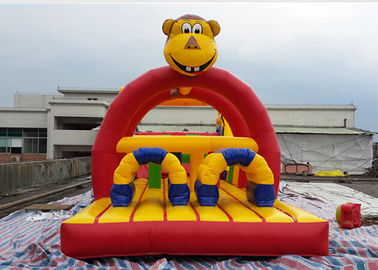 CE Commercial 0.55mm PVC Tarpaulin Obstacle Course With Money Arch N Deer Slide