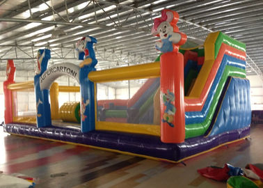 Inflatable Amusement Park With Big Slide Fire - Resistant For Party