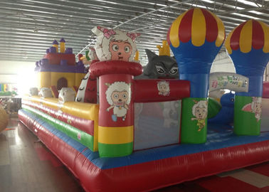 Funny PVC Inflatable Sports Games , Red Indoor Inflatable Playground For Family