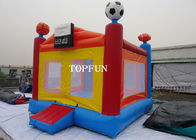 Funny PVC Tarpaulin Kids Jumping Castle Inflatable Bouncy House With Football