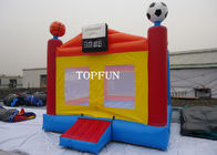 Funny PVC Tarpaulin Kids Jumping Castle Inflatable Bouncy House With Football