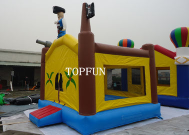 Yellow Outdoor Kids Amusement Park , Inflatable Jumping Castle 5 x 4 m OEM