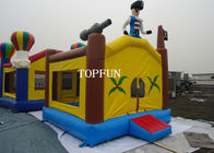 Yellow Outdoor Kids Amusement Park , Inflatable Jumping Castle 5 x 4 m OEM
