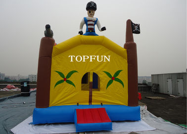 Yellow Outdoor Kids Amusement Park , Inflatable Jumping Castle 5 x 4 m OEM