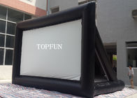 Outdoor Black PVC Tarpaulin Inflatable Movie Screen With Support Behind
