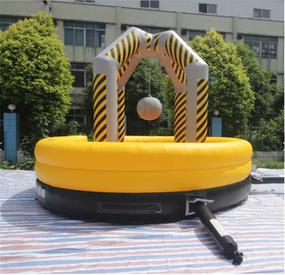 10M Yellow PVC Carnival Games Interactive Inflatable Meltdown For Adult