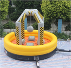 10M Yellow PVC Carnival Games Interactive Inflatable Meltdown For Adult
