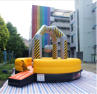 10M Yellow PVC Carnival Games Interactive Inflatable Meltdown For Adult