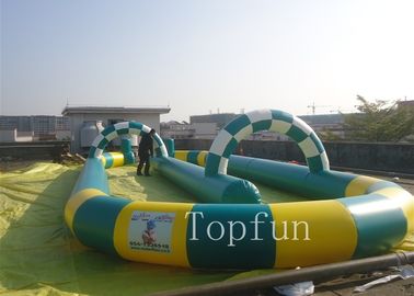 55ft * 20ft Inflatable Zorb Ball Tunnel / Customize PVC Tarpaulintunnel Track